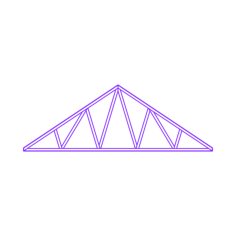 Buildings Trusses Fink Double Tracing Svg Vector, Free Vectors File